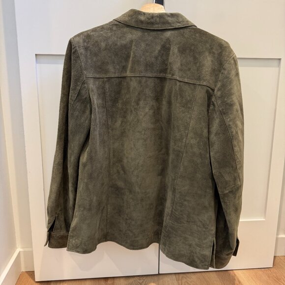 Alfani Green Suede Shirt Jacket – Women’s Large - Picture 7 of 13